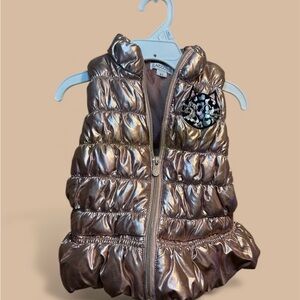 Flapdoodles Shiny Pink Puffer Vest